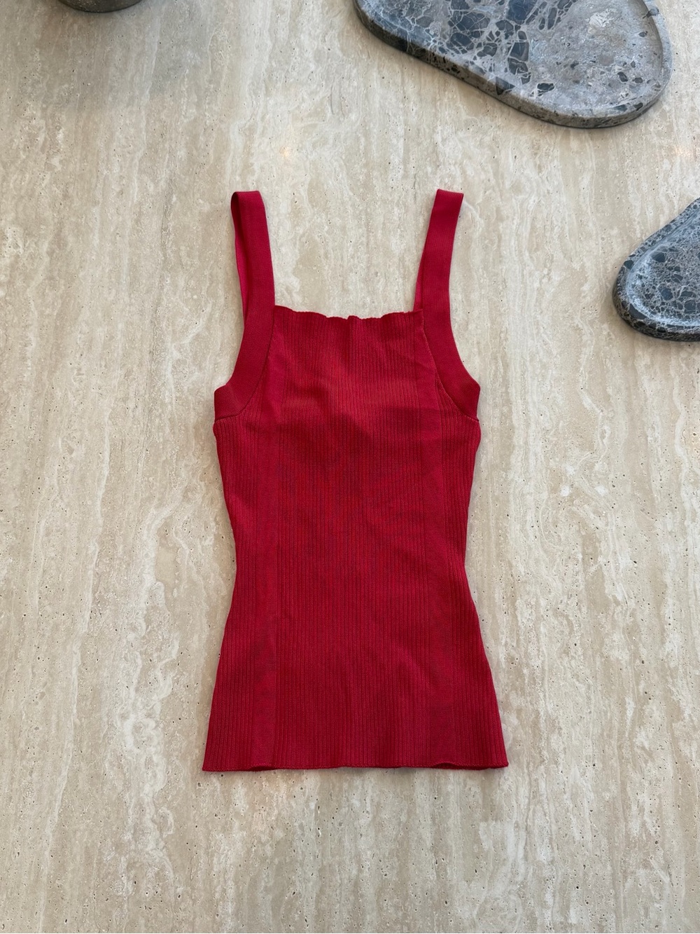 Zara Red women’s Ribbed Tank Top